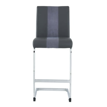 Global Furniture USA Barstool Grey with Grey Stripe