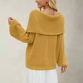 thumbnail image 4 of Holzkary Off The Shoulder Sweater Long Sleeve 2025 New Loose Knitted Sweater for Women One Neck Sweater Oversized Ribbed Knit Fall Pullover Tops Winter Going Out Outfits A L, 4 of 9