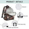 thumbnail image 4 of Pioneer Flower Floral Print Pattern Backpack for School, Cute School Bag with Adjustable Shoulder Straps and Padded Back, 15.25"x11.5"x5.25", 4 of 5