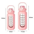 thumbnail image 6 of Large Capacity Motivational Water Bottle with Time Marker Food Grade Wide Mouth Leakproof Sports Water Bottle with Handle, 6 of 7