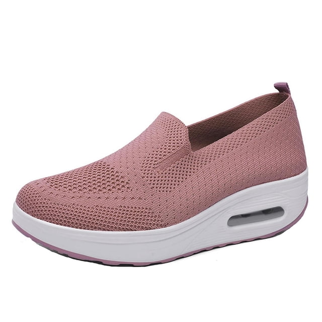 Chaussure de Marche Décontractée en Maille Pailletée avec Strass pour Femmes, Respirante, Antidérapante et Confortable