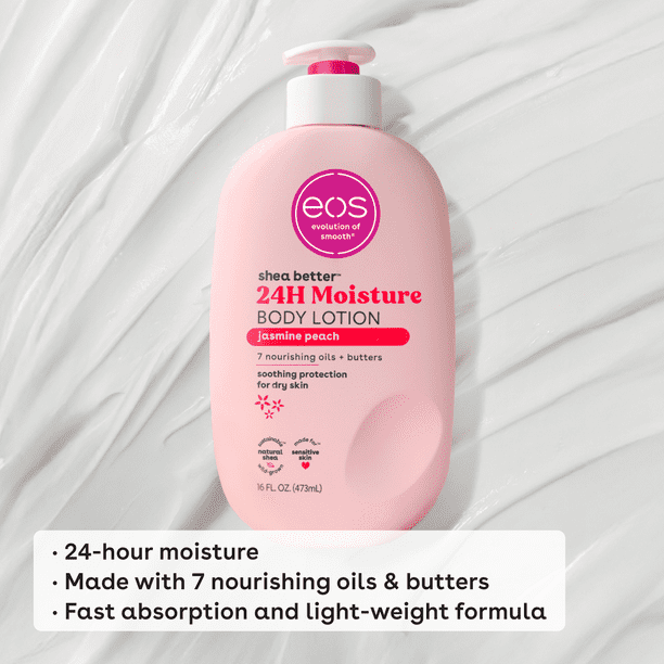 LUMIX smooth skin lotion×3 EOS Shea Better™ Body Lotion Jasmine Peach 24H Moisture, 16