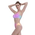thumbnail image 5 of Daiia Colorful Glitters printed 2 piece Swimsuit Bikinis for Women High Waisted Racerback Bathing Suits Summer Tummy Control Scoop Neck Swimwear-Medium, 5 of 8