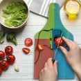 thumbnail image 3 of Pastel Cutting Board, Retro Style Fashion Film Camera on Colorful Backdrop Hipster Pop Urban Accessories, Tempered Glass Cutting and Serving Board, Wine Bottle Shape, Multicolor, by Ambesonne, 3 of 5