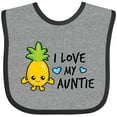 thumbnail image 3 of Inktastic I Love My Auntie with Pineapple Boys Baby Bib, 3 of 4
