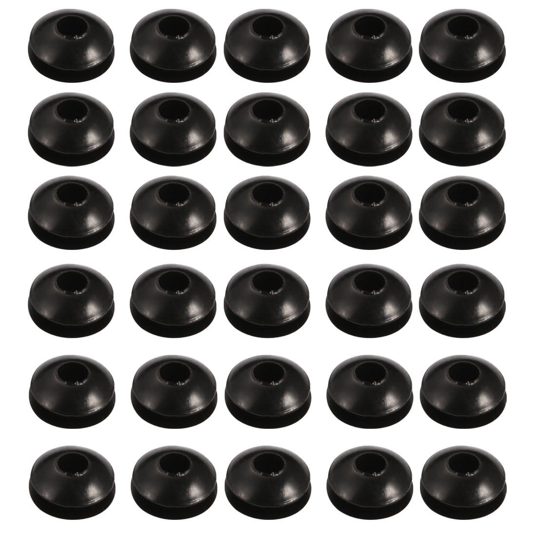30pcs Wire Protective Grommets Black Rubber 3mm Double Sided Grommet ...