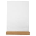 thumbnail image 1 of Acrylic Poster Stand Desktop Menu Storage Stand Restaurant Menu Holder Stand with Wood Base, 1 of 9