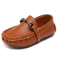 thumbnail image 1 of Odema Toddler Boys Soft Split Leather Slip-On Loafer Boat Dress Shoes, 1 of 6