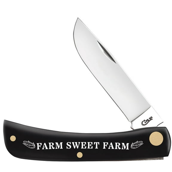 Case XX Knives Sodbuster Jr 'Farm Sweet Farm' Black Delrin Stainless Steel Pocket Knife
