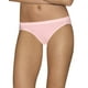 Hanes Femmes Ultime Confort Coton 5 Pack Bikinis, 6, Rose/blanc – image 1 sur 1