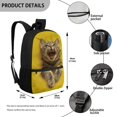 thumbnail image 5 of Uourmeti Spacious Interior Student Bookbag for Shopping Outdoor, 17 Inchs Smooth Zippers School Backpack, Cat Print Design, 5 of 6