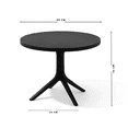 thumbnail image 2 of Mesa Redonda de Exterior de PVC Tipo Bistró para Jardín, Terraza y Cafetería – EKE Life Home, 2 of 6