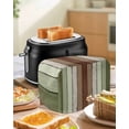 thumbnail image 4 of Sage Green Toaster Cover 4 Slice, Large Kitchen Appliance Covers, Farmhouse Wood Grain Vintage Brown Striped Toaster Oven Cover with Loop, Bread Machine Cover Polyester Dust Cover Protection, 4 of 4