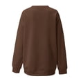 thumbnail image 4 of NMMUED Womens Halloween Sweatshirt, Womens Long Sleeve T Shirts, Pumpkin Halloween Shirt, Fall Shirts for Women, Halloween T Shirt, Oversized Shirts for Women, Brown XL, 4 of 6