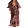 thumbnail image 1 of Robe d'Été Élégante pour Femmes à Manches Courtes et Col en V Profond, 1 of 9