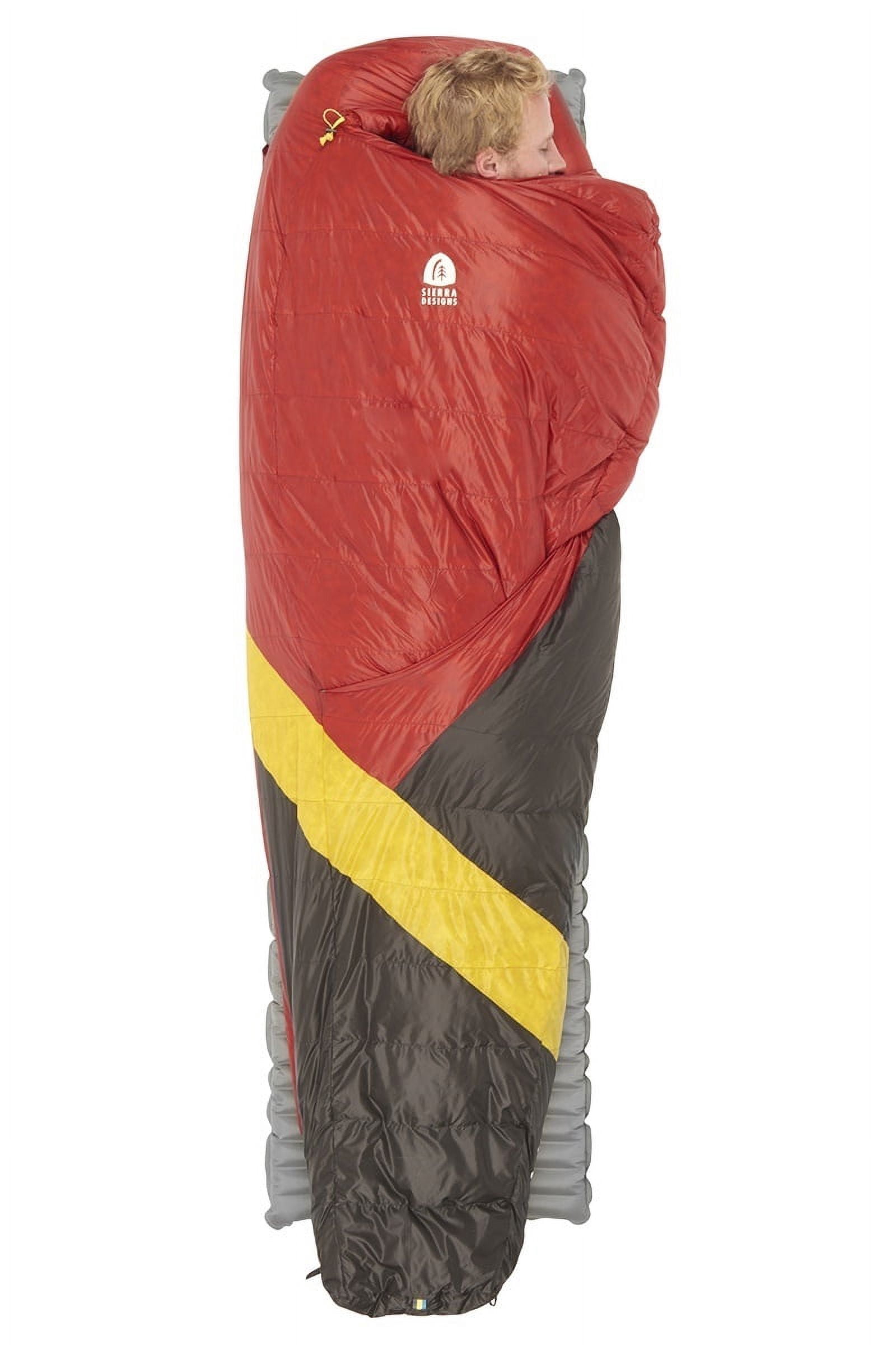 Sierra Designs Cloud 800 Dridown 20 Degree Sleeping Bag - Men's, Red/Yellow/Peat, Long