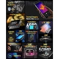thumbnail image 2 of Ulefone Armor 25T Rugged Smartphone Unlocked, Thermal Imaging Camera 64MP Night Vision Cam 50MP Ultra Cam 12 256GB 6500mAh/33W Flash Charging,Black, 2 of 6