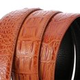 thumbnail image 4 of 120cm Men Leather Ratchet Belt Waistband Strap for Automatic 1 Type Brown, 4 of 6