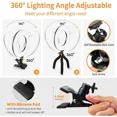 thumbnail image 3 of Video Conference Lighting Kit Ring Light Clip Laptop Monitor 5 Dimmable Color Brightness Level Webcam Zoom Remote Working Live Streaming, 3 of 6