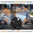 thumbnail image 3 of GenTent Open Frame Universal Steel Clamp Kit – Universal Kit for Portable Generators - Flame Retardant, Waterproof Vinyl (Plus - Black) Generator Tent, 3 of 6