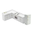 thumbnail image 3 of MERIGLARE 1/12 Dollhouse Mini Furniture Kitchen Set Cooking Table Cabinet Model for 3+ White, 3 of 9