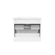 ELECWISH 24 White Single Bathroom Vanity Set - Floating Wall Mounted Cabinet, Modern Style Vanity Combo (Faucet Not Included)