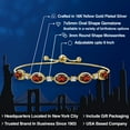 thumbnail image 2 of Gem Stone King 18K Yellow Gold Plated Silver Red Garnet Bracelet for Women | 4.61 Cttw | Gemstone January Birthstone | Oval 7X5MM | Fully Adjustable 9 inch, 2 of 6