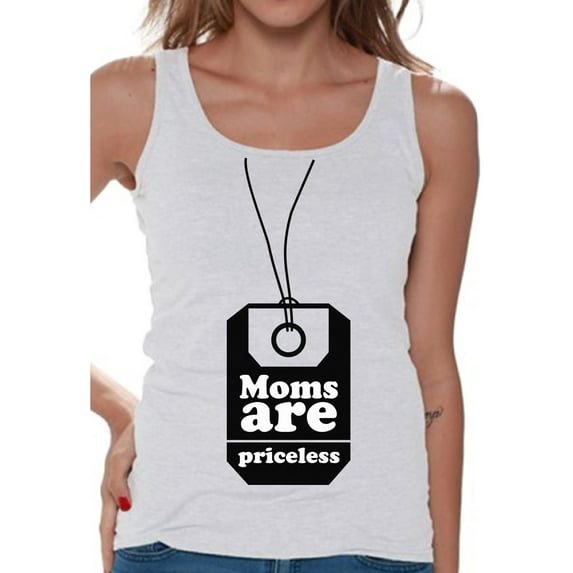 Awkward Styles Women's Moms Are Priceless Graphic Tank Tops Mothers Day Gift