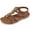 Brown, variant on Ablanczoom Sandals Women: Women Flats Sandals for Dresses - Elastic Ankle Strap Flip Flops