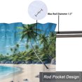 thumbnail image 5 of Beach Sunset Curtains Valances for Home Decor Ocean Tropical Palm Trees Summer Seaside Waves Coastal Island Window Valance for Bedroom Bathroom Living Room Dining Room 54 by 18 in, 1 Panel, 5 of 6