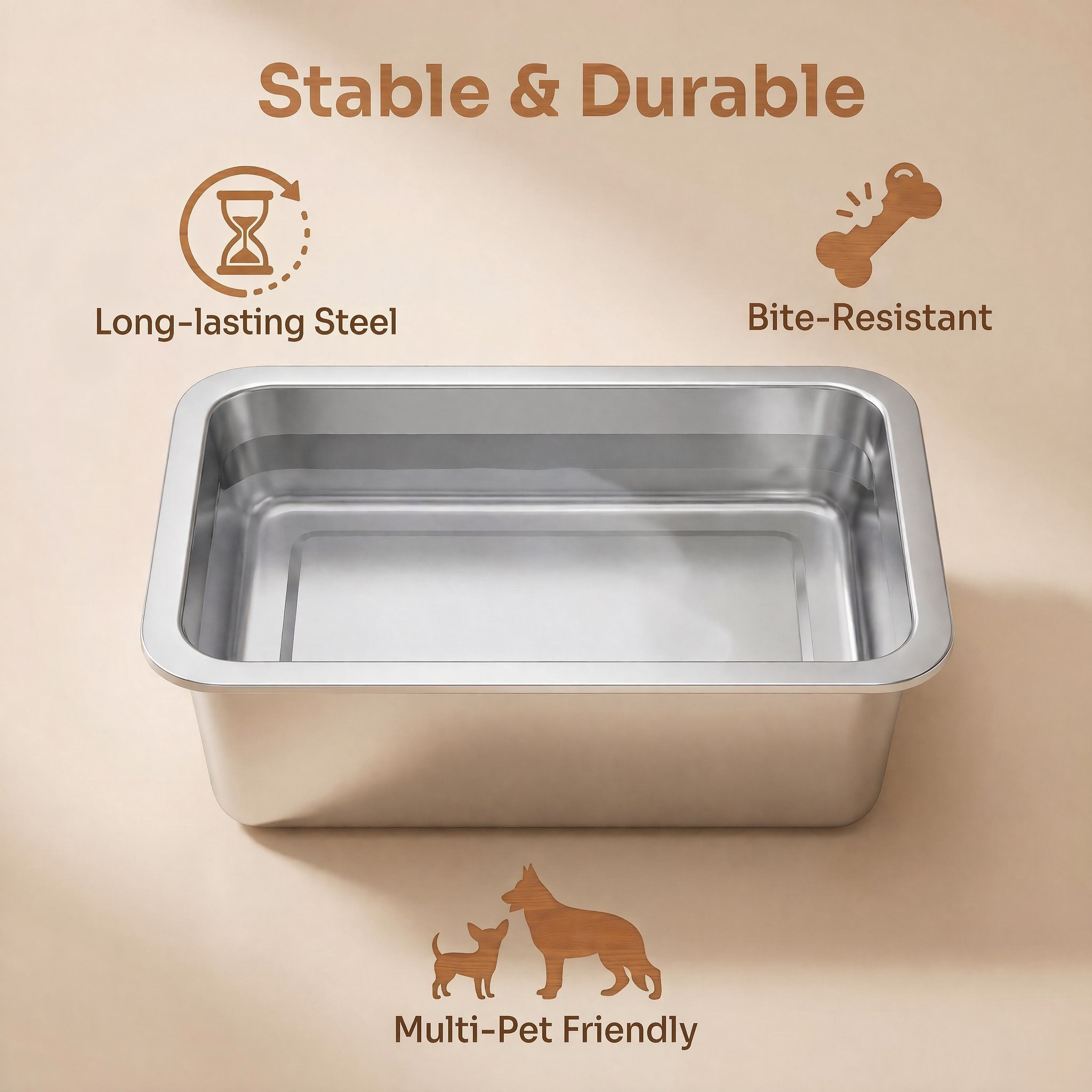 Bug Hull Stainless Steel Dog Water Bowl 4 Gallon photo 4