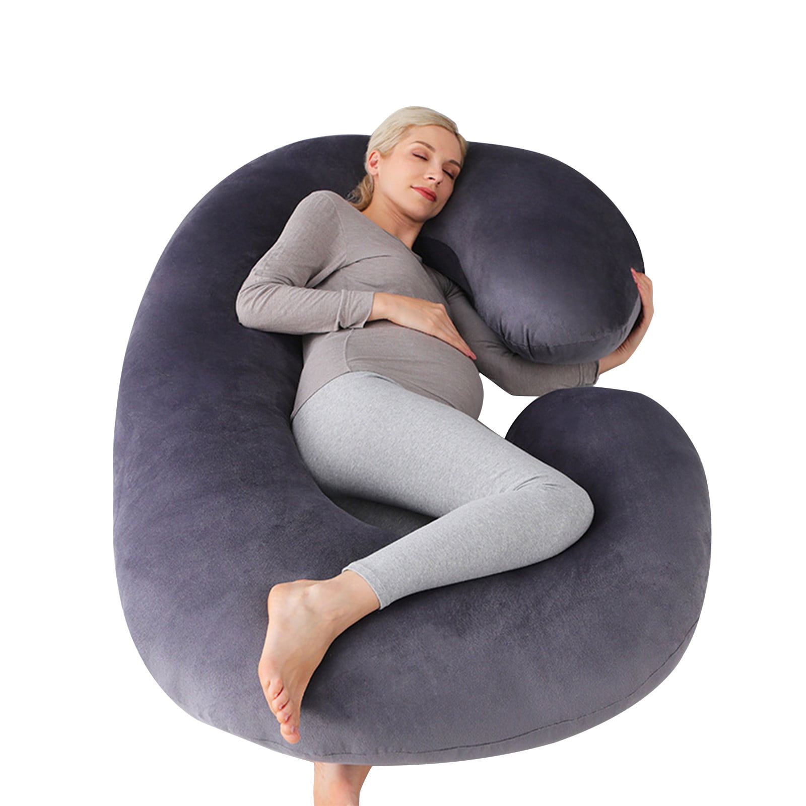 Guoxxzi Bed Pillows for Sleeping, C-shaped Maternity Pillow Pillow Cover Washable Removable Maternity Pillow Cover