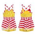 thumbnail image 6 of Aislor Toddler Girls Christmas Dress Shiny Sequins Stripe Tulle Ballet Leotard Dance Gymnastic Gold 12, 6 of 7