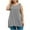 Gray, variant on Long Tank Tops for Women Plus Size Sleevelss Tunic Casual Summer Clothes Swing Shirts Boat Neck Blouse