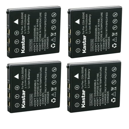 Kastar 4-Pack Battery Replacement for Panasonic DMW-BCB7 CGA-S004 CGA-S004A CGA-S004A/1B CGA-S004E/1B Battery Panasonic DE-992 DE-992a Charger Panasonic Lumix DMC-FX2 Lumix DMC-FX7 Camera