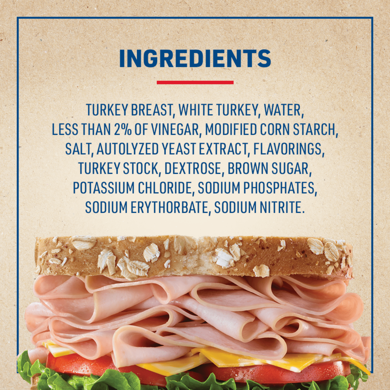 Land O' Frost Premium Meat, Sandwich Sliced Fresh Deli Lunch Meat, Oven Roasted Turkey Breast, 14 oz Resealable Pouch