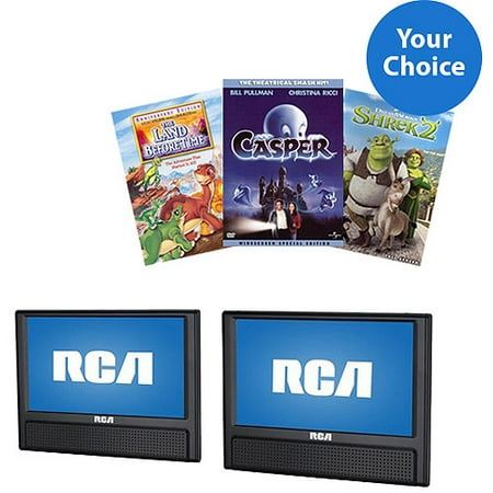 Dual Screen Mobile DVD Player Bundle with *DVD*