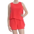 thumbnail image 2 of BAR III $80 Womens New 1381 Red Asymmetrical Sleeveless Jewel Neck Romper M B+B, 2 of 3