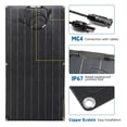 thumbnail image 4 of KEPEAK 100W 12V Flexible Solar Panel Monocrystalline Cell Semi-Flexible for Marine RV Trailer Boat Cabin Van Car Uneven Surfaces, 4 of 9