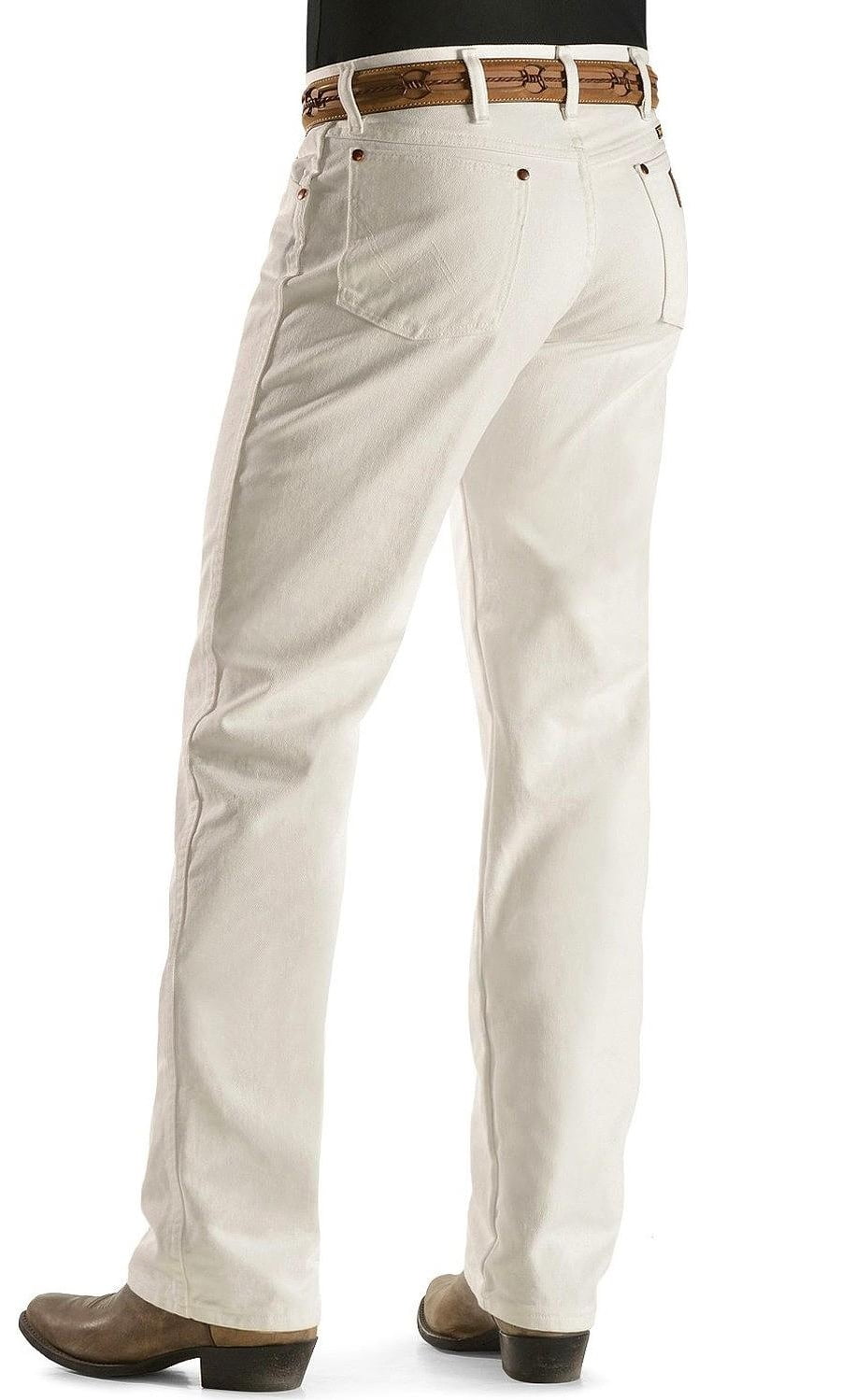 wrangler men's cowboy cut original fit jean, white, 33x32 