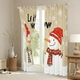 thumbnail image 3 of jejeloiu Lovely Snowman Blackout Curtains,Merry Christmas Curtains Pack of 2 (38x45 Each),Let It Snow Window Curtains For Girls Kids,Microfiber Bedroom Decor, 3 of 6