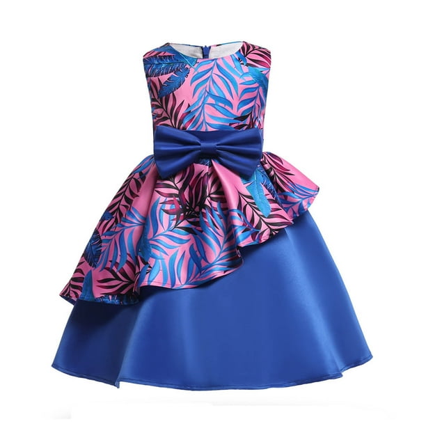 jovati Baby Flower Girl Dress Toddler Girls Net Yarn Flowers Print