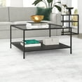 thumbnail image 6 of Evelyn&Zoe Sivil Square 32" Wide Coffee Table with Metal Shelf, Blackened Bronze, 6 of 7