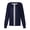 #03Dark Blue, variant on Solid Color Women’s Healthcare Uniform Jacket Terylene Twill Long Sleeve Nurse Scrub Outerwear with Side Pockets Green S