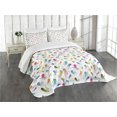 thumbnail image 3 of Ambesonne Octopus Quilted Bedspread Set 3 Pcs, Maritime Cartoon Style, Queen Size, Multicolor, 3 of 5