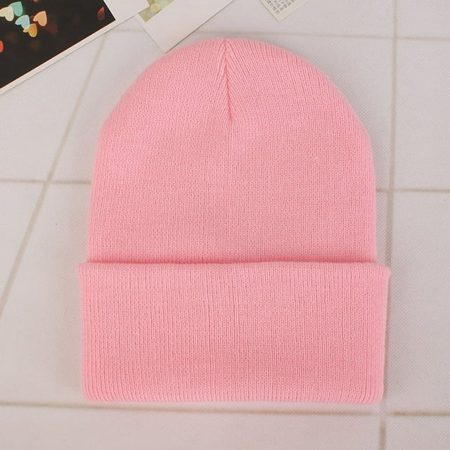 Gorro fluorescente, gorro de lana acrílica, para parejas, gorro de punto de otoño e invierno europeo y americano, gorro de color caramelo