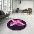 thumbnail image 3 of Ahgly Company Indoor Rectangle Patterned Orchid Purple Area Rugs, 2' x 4', 3 of 6