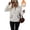 White, variant on Cuteduck Women's plush sweatshirt long sleeve half zip pullover Top Winter Fleece hoodie S-2XL