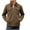 Brown, variant on Full Zip Jackets for Men Fall Trendy Casual Cargo Jacket Outwear Lapel Neck Coat with Pockets Fall Spring Winter (S, Gray)