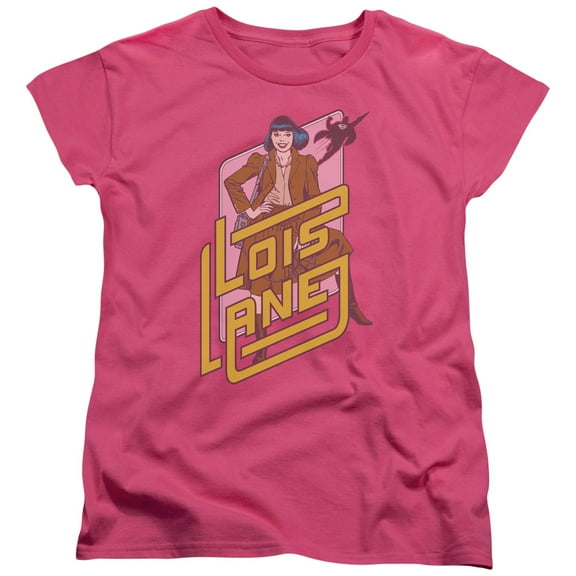 DC Comics Lois Lane S/S Women's T-Shirt Hot Pink